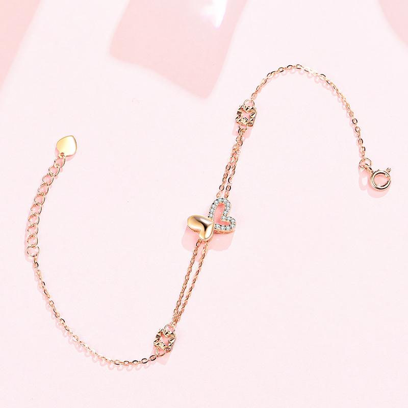 Gold Plated Bracelet Women Gold Sterling Silver 925 Jewellery Fashion Women Charm Bracelet - Image 3