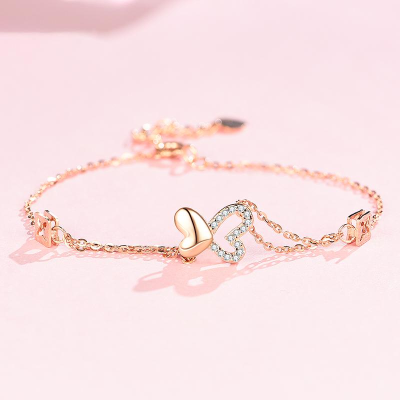 Gold Plated Bracelet Women Gold Sterling Silver 925 Jewellery Fashion Women Charm Bracelet - Image 6