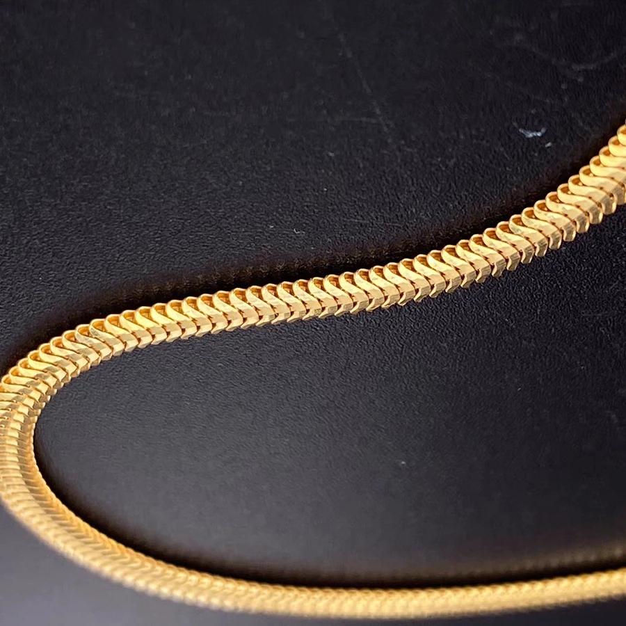 NINE'S AU750 Solid 18k Yellow Gold Bracelet Italian 2.5mm Diamond Cut Miami Snake Link Curb Chain Jewelry for Women Men - Image 3