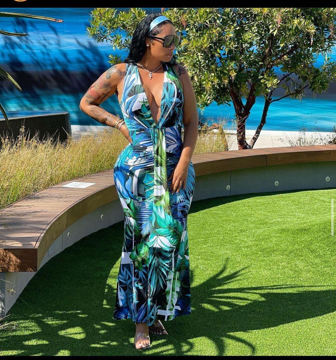 Pleated deep v floral print maxi dresses women sehe fashion - Image 3