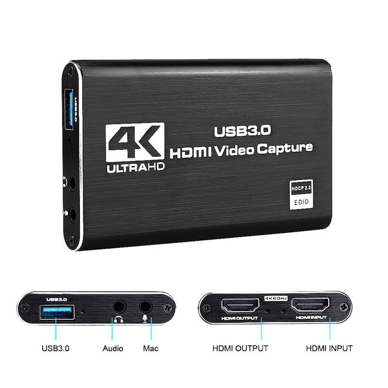 Supply 4K Video Capture USB 3.0 Video Grabber Record Box for PS4 HDTV Game CamcorderCamera Recording Live Streaming - Image 5