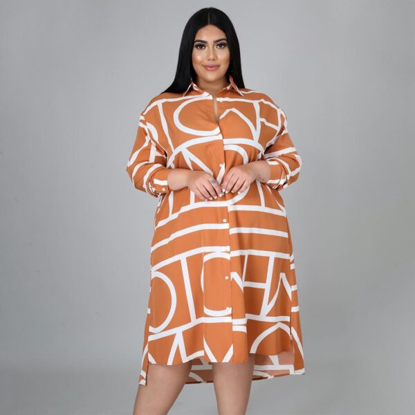 10505-MX78 unique printed shirts plus size women's dresses sehe fashion 2021