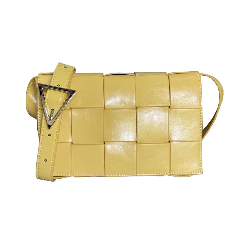 New fashion leather ladies handbag hand-woven messenger bag magnetic buckle bag cowhide Cross-body female bag - Image 6