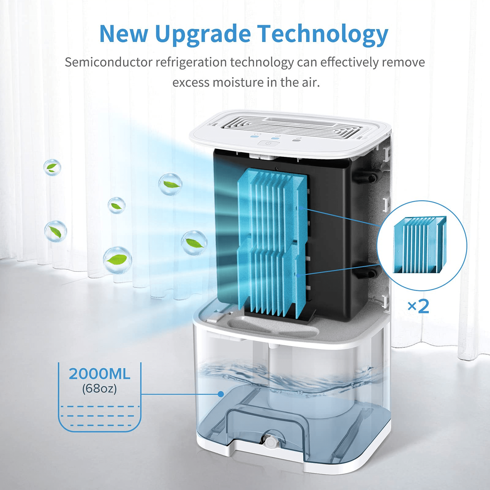 portable mini home air purifier dehumidifier basement bedroom dehumidifier - Image 5