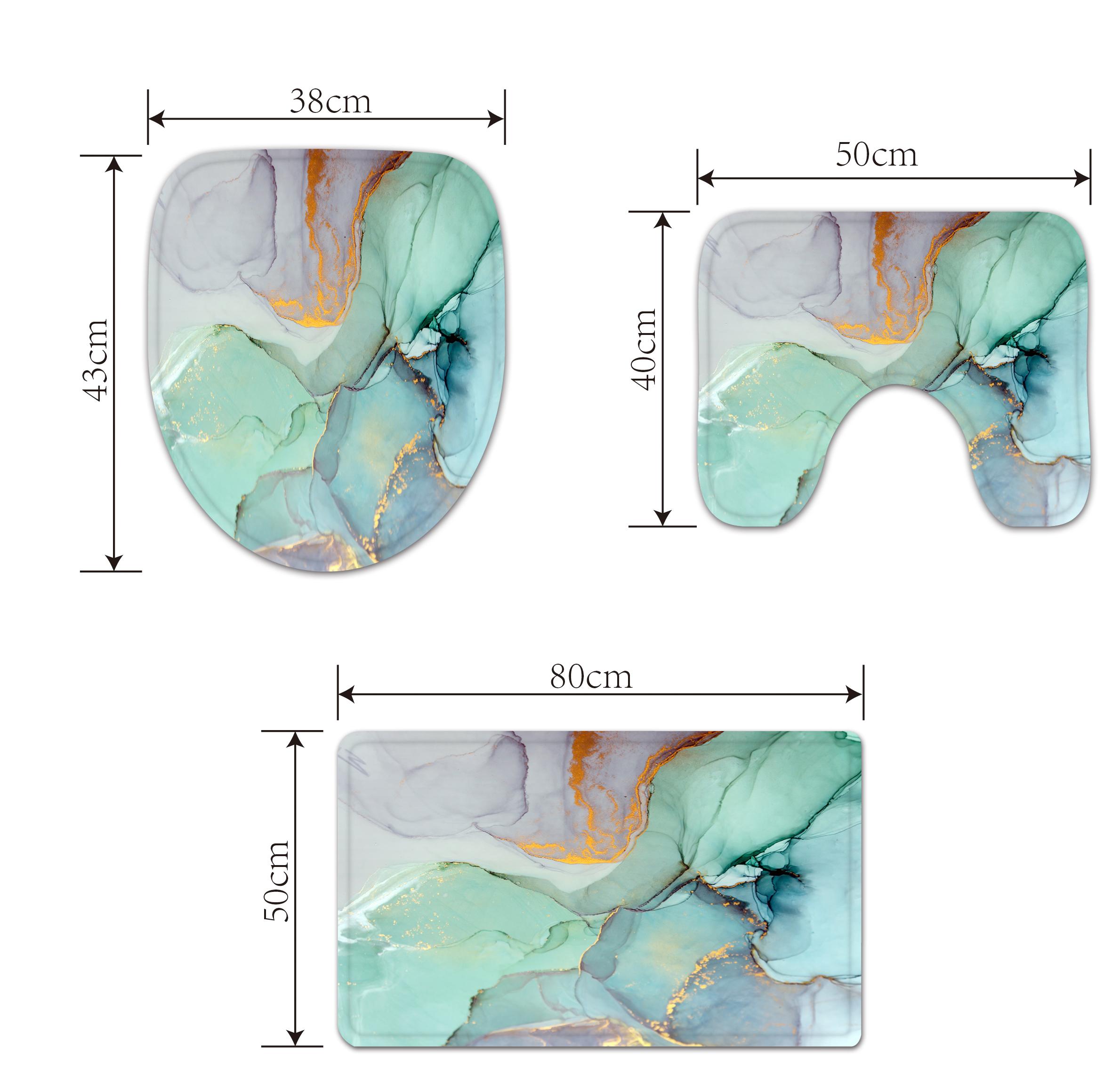 The hotel uses a simple clean and minimalist luxury white striped marble shower curtain for bathroom with matching window - Image 3