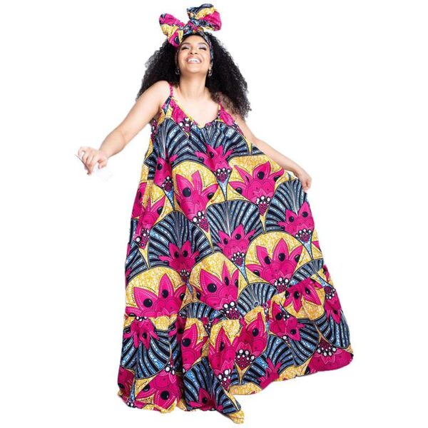 Africa clothing print beach wear holiday plus size women dresses - Image 2